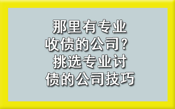 山西那里有专业收债的公司？挑选专业讨债的公司技巧?