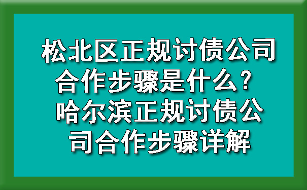 松北区正规讨债公司合作步骤是什么？哈尔滨正规讨债公司合作步骤详解?