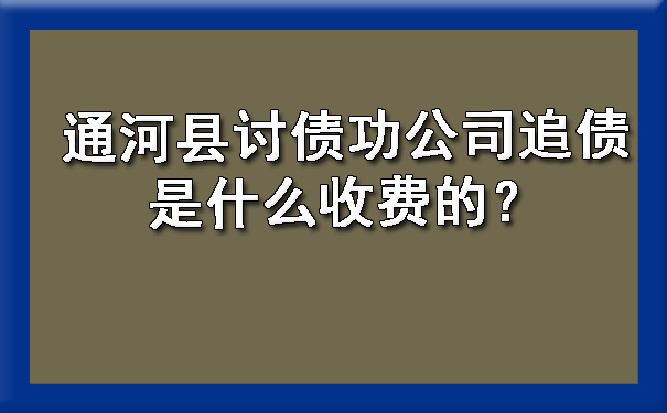 通河县讨债功公司追债是什么收费的？?