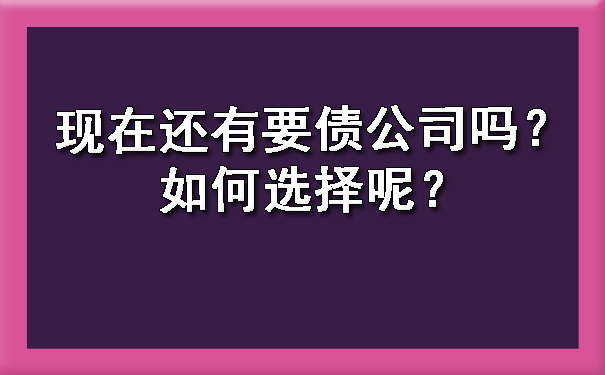 河西现在还有要债公司吗？如何选择呢？?