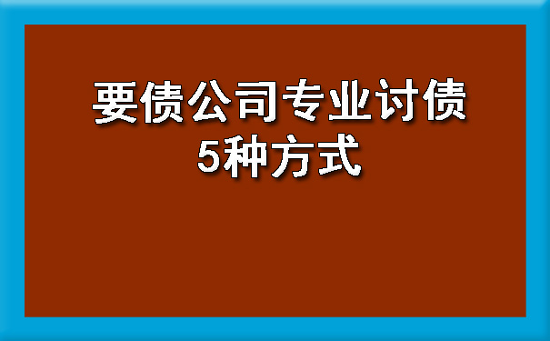 要债公司专业讨债5种方式?