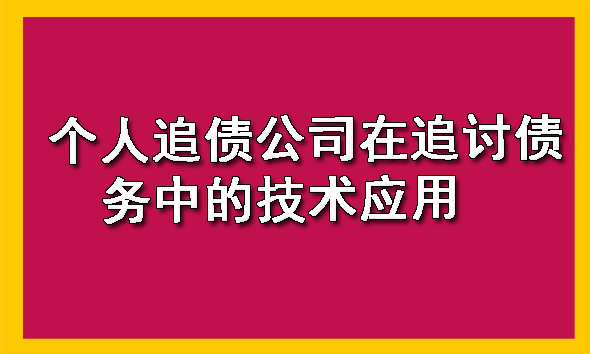 个人追债公司在追讨债务中的技术应用?